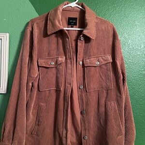 Love Tree Tan Corduroy Shirt Jacket